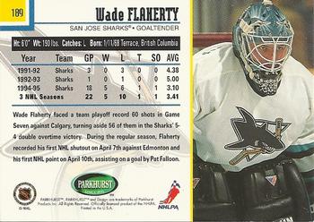 1995-96 Parkhurst International #189 Wade Flaherty Back