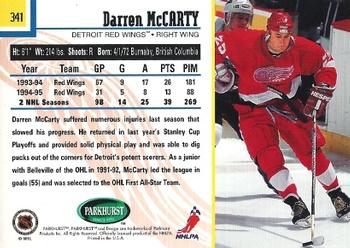 1995-96 Parkhurst International #341 Darren McCarty Back