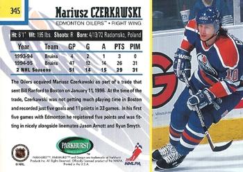 1995-96 Parkhurst International #345 Mariusz Czerkawski Back
