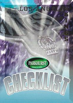 1995-96 Parkhurst International #378 Kings Checklist Front
