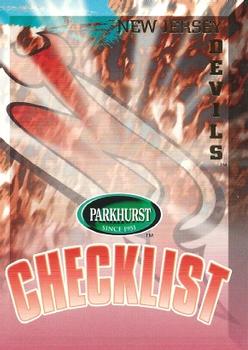 1995-96 Parkhurst International #396 Devils Checklist Front