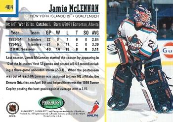 1995-96 Parkhurst International #404 Jamie McLennan Back