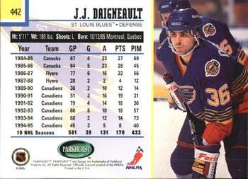 1995-96 Parkhurst International #442 J.J. Daigneault Back