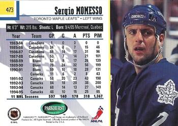 1995-96 Parkhurst International #473 Sergio Momesso Back