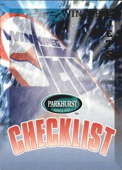 1995-96 Parkhurst International #504 Jets Checklist Front