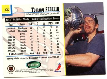 1995-96 Parkhurst International #126 Tommy Albelin Back