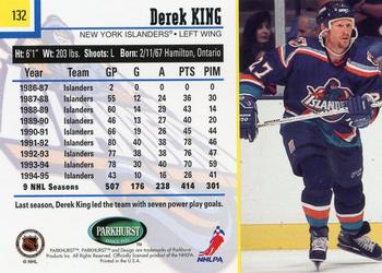 1995-96 Parkhurst International #132 Derek King Back
