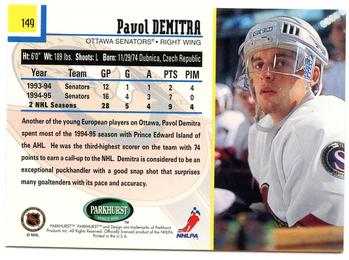 1995-96 Parkhurst International #149 Pavol Demitra Back