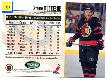 1995-96 Parkhurst International #153 Steve Duchesne Back