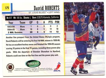 1995-96 Parkhurst International #179 David Roberts Back