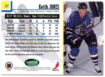 1995-96 Parkhurst International #217 Keith Jones Back