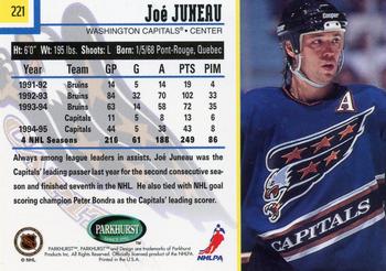 1995-96 Parkhurst International #221 Joe Juneau Back
