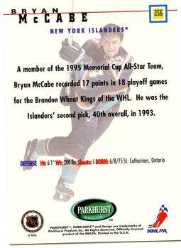 1995-96 Parkhurst International #256 Bryan McCabe Back