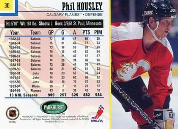 1995-96 Parkhurst International #30 Phil Housley Back