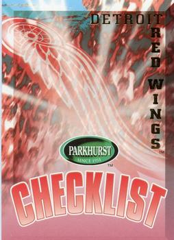 1995-96 Parkhurst International #342 Red Wings Checklist Front