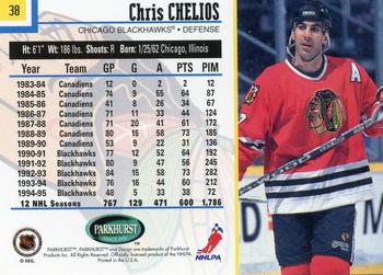 1995-96 Parkhurst International #38 Chris Chelios Back
