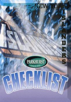 1995-96 Parkhurst International #405 Islanders Checklist Front