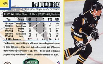 1995-96 Parkhurst International #439 Neil Wilkinson Back
