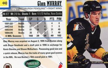1995-96 Parkhurst International #440 Glen Murray Back