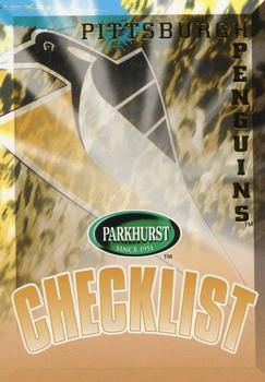 1995-96 Parkhurst International #441 Penguins Checklist Front