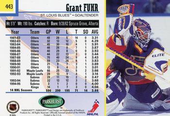 1995-96 Parkhurst International #443 Grant Fuhr Back