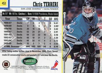 1995-96 Parkhurst International #451 Chris Terreri Back