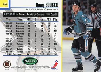 1995-96 Parkhurst International #454 Doug Bodger Back