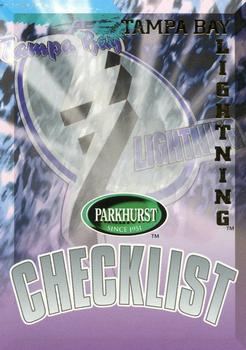 1995-96 Parkhurst International #468 Lightning Checklist Front