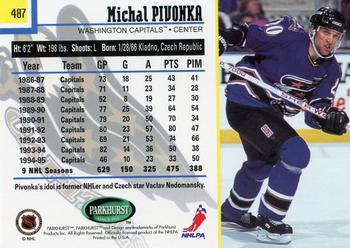 1995-96 Parkhurst International #487 Michal Pivonka Back