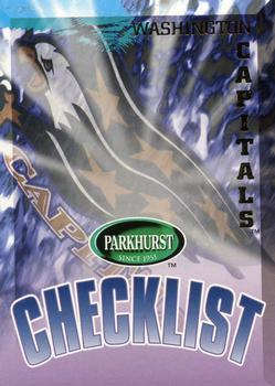 1995-96 Parkhurst International #495 Capitals Checklist Front