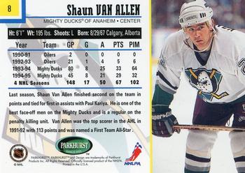 1995-96 Parkhurst International #8 Shaun Van Allen Back