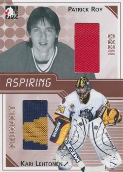2004-05 In The Game Heroes and Prospects - Aspiring #ASP-4 Patrick Roy / Kari Lehtonen Front
