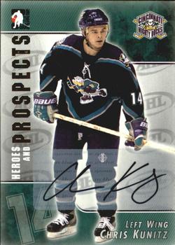 2004-05 In The Game Heroes and Prospects - Autographs #A-CK Chris Kunitz Front