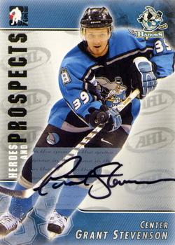 2004-05 In The Game Heroes and Prospects - Autographs #A-GST Grant Stevenson Front