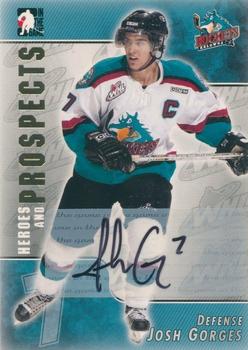 2004-05 In The Game Heroes and Prospects - Autographs #A-JGO Josh Gorges Front