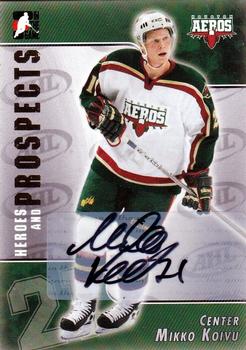 2004-05 In The Game Heroes and Prospects - Autographs #A-U-MKO Mikko Koivu Front