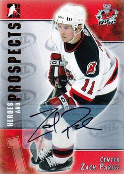 2004-05 In The Game Heroes and Prospects - Autographs #A-U-ZP Zach Parise Front