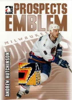 2004-05 In The Game Heroes and Prospects - Emblems Gold #GUE-36 Andrew Hutchinson Front