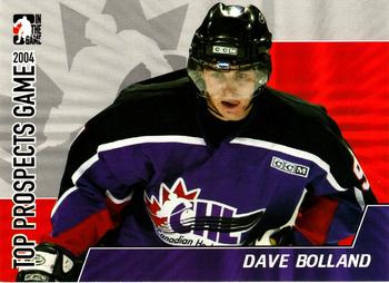 2004-05 In The Game Heroes and Prospects - Top Prospects Game 2004 #TPG-05 Dave Bolland Front