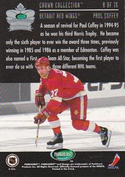 1995-96 Parkhurst International - Crown Collection Silver (Series 1) #8 Paul Coffey Back