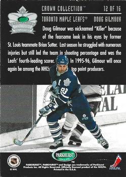 1995-96 Parkhurst International - Crown Collection Silver (Series 1) #12 Doug Gilmour Back