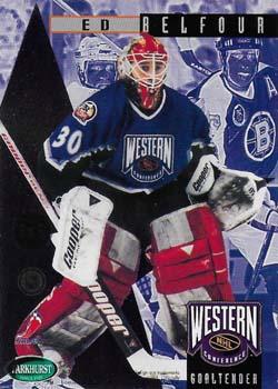 1995-96 Parkhurst International - NHL All-Stars #6 Martin Brodeur / Ed Belfour Back