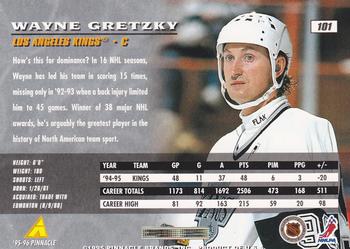 1995-96 Pinnacle #101 Wayne Gretzky Back