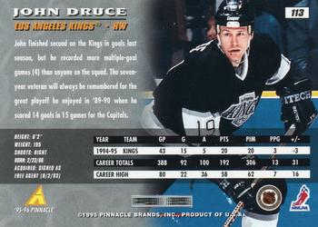 1995-96 Pinnacle #113 John Druce Back
