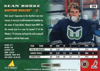 1995-96 Pinnacle #124 Sean Burke Back