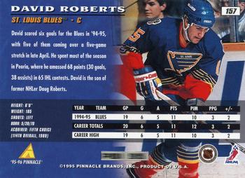 1995-96 Pinnacle #157 David Roberts Back