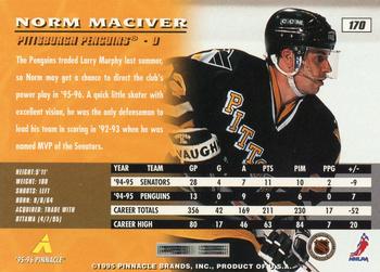 1995-96 Pinnacle #170 Norm Maciver Back