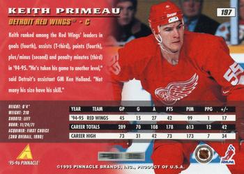 1995-96 Pinnacle #197 Keith Primeau Back