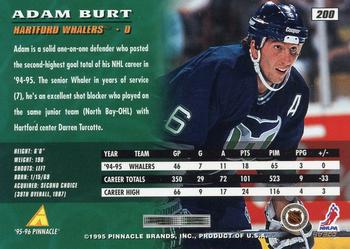 1995-96 Pinnacle #200 Adam Burt Back