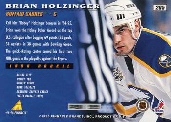 1995-96 Pinnacle #205 Brian Holzinger Back
